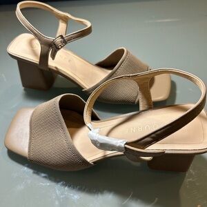 Brown Block Heel Sandals